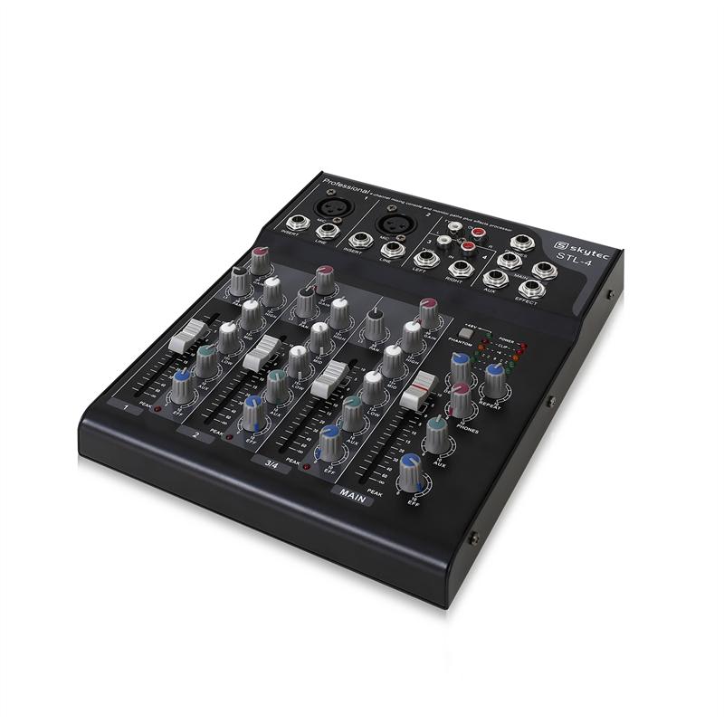 Skytec STL-4 4-kanálový mixážny pult Studio PA Delay-efekt – Obrázok 4