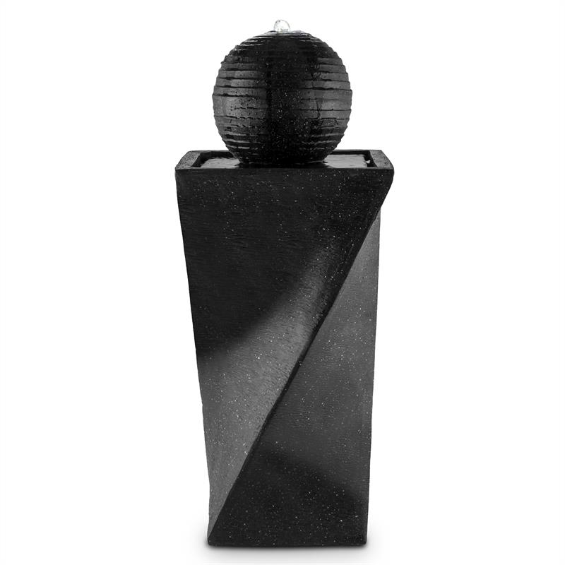 Blumfeldt Schönbrunn, solárna fontána, guľovitá, LED, 20 l/h, čadič – Obrázok 3