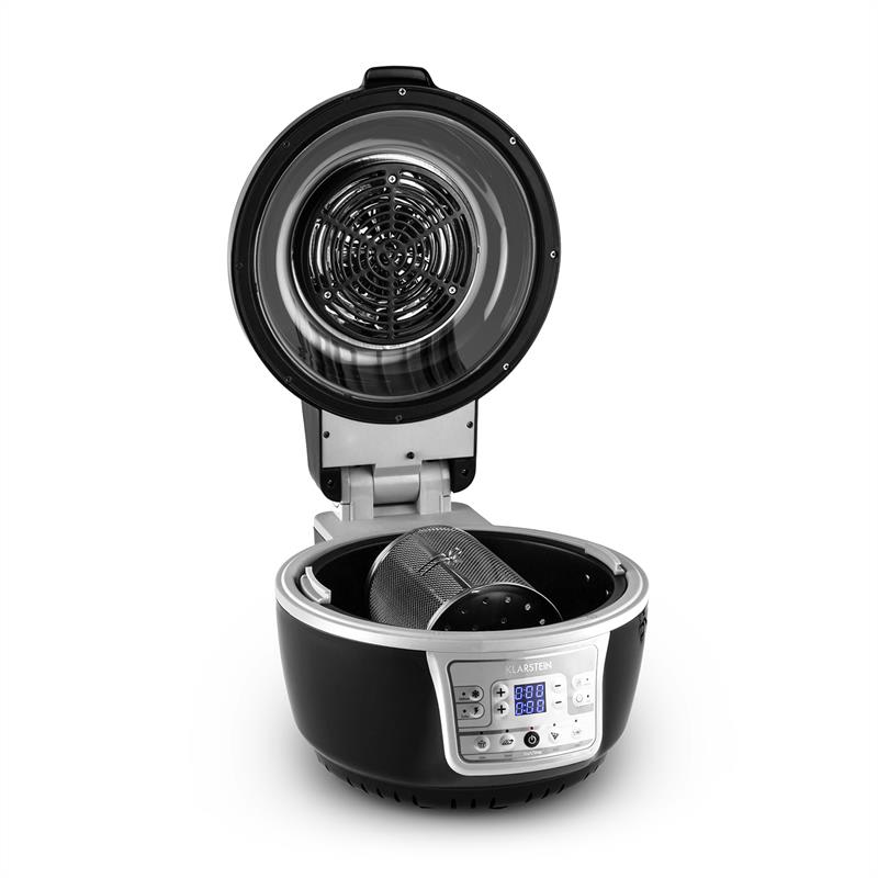 Klarstein VitAir Turbo, teplovzdušná fritéza, 1400 W, 9 l, sivo-čierna – Obrázok 2