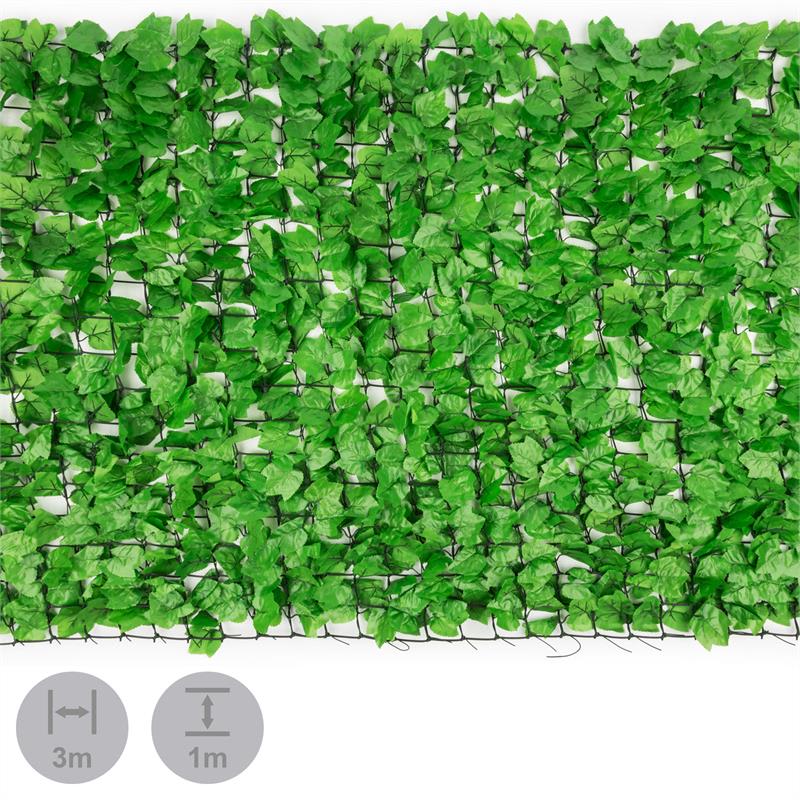 Blumfeldt Fency Bright Ivy, zástena, ochrana pred pozorovaním, ochrana pred vetrom, 300 x 100 cm, brečtan, svetlozelená – Obrázok 2