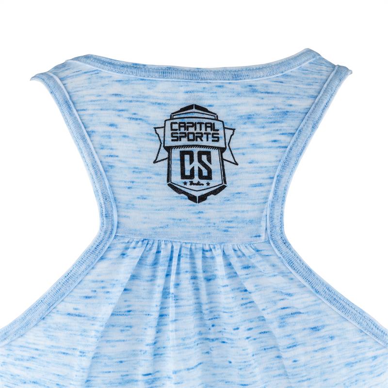 Capital Sports tréningové tielko pre ženy, modré mramorované, veľkosť L – Obrázok 4