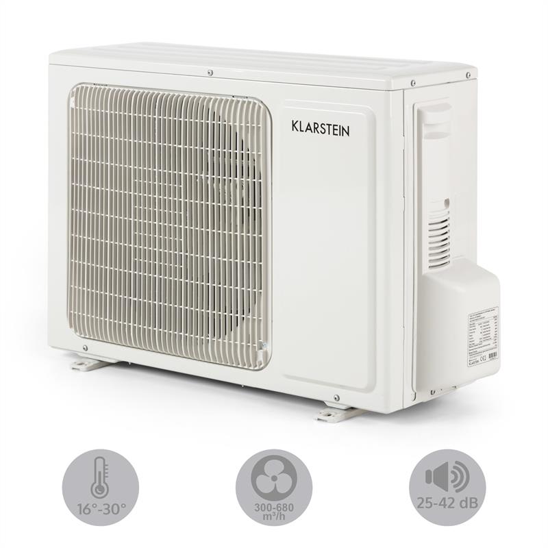 Klarstein Windwaker B 12, split klimatizácia, inverter split, 12000 BTU, A++, diaľkový ovládač, biela – Obrázok 3