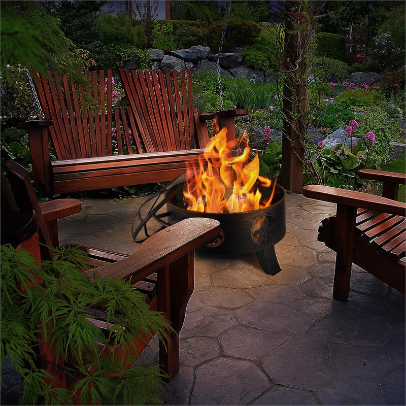 Blumfeldt Versailles, ohnisko, misa na oheň, Ø 60 cm, oceľ, čierne – Obrázok 4