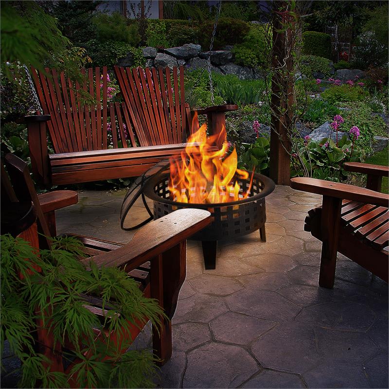 Blumfeldt Boston, ohnisko, misa na oheň, Ø 60 cm, oceľ, čiernené – Obrázok 4