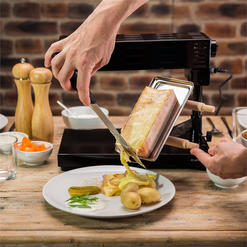 Klarstein Appenzell 2G, raclette gril, 600 W, tradičný, čierny – Obrázok 2