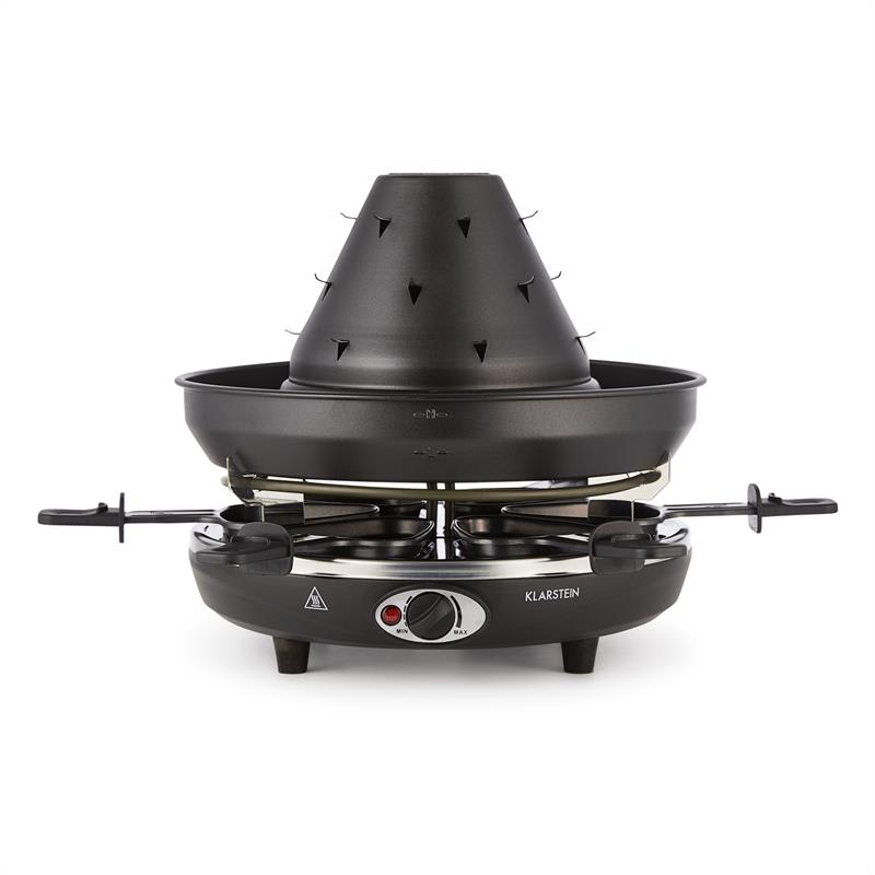 Klarstein Taste Volcano, raclette gril, 1500 W, tatársky gril, 8 osôb – Obrázok 4
