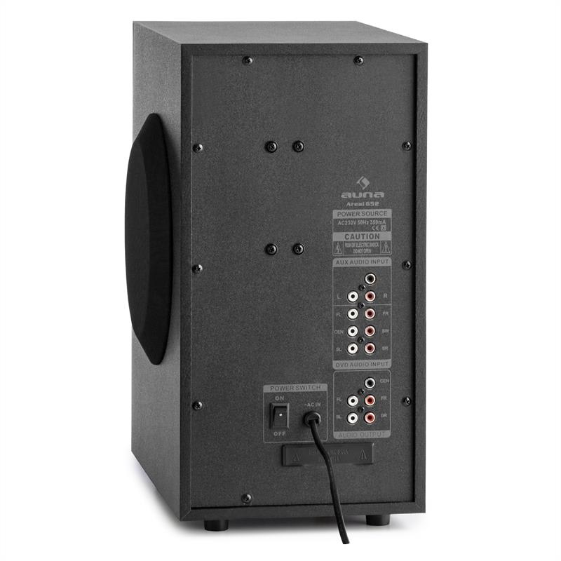 Auna Areal 652 5.1-kanálový surround systém 145W RMS bluetooth USB SD AUX – Obrázok 5