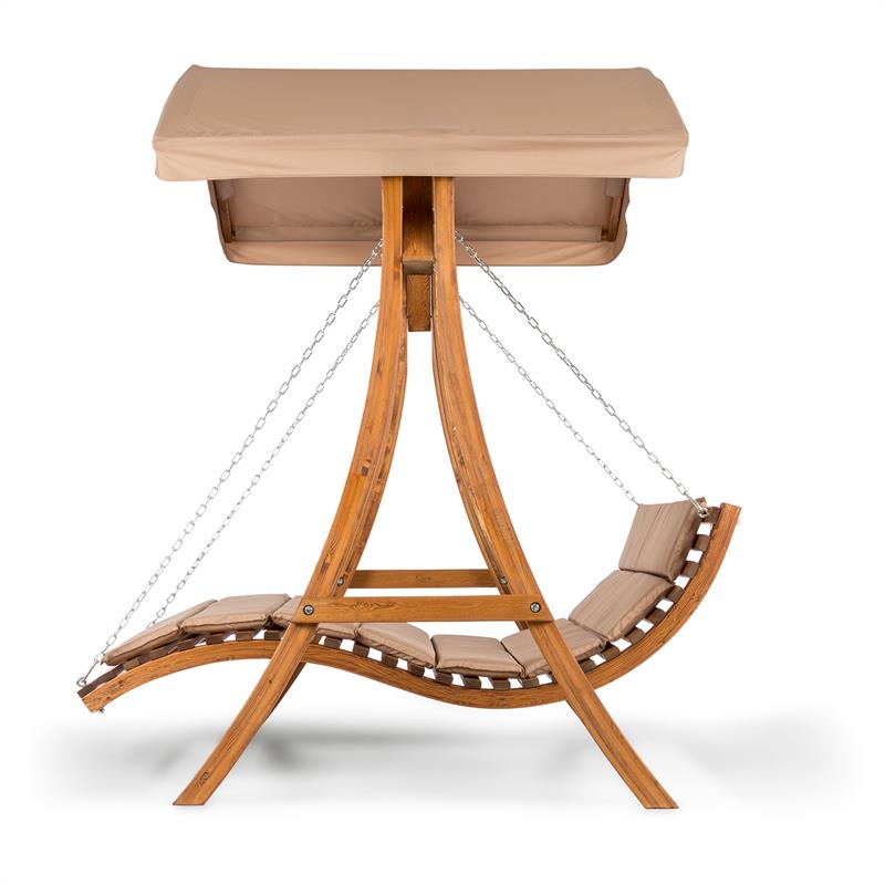 Blumfeldt Bermuda, záhradná hojdačka, 130 cm, 2 sedadlá, slnečná plachta – Obrázok 4