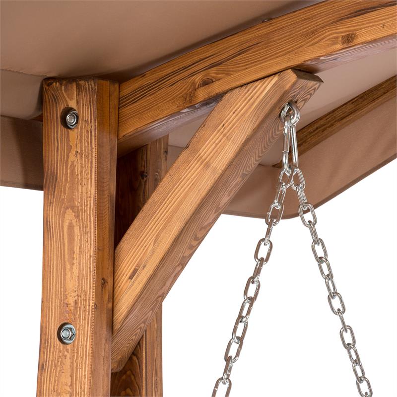 Blumfeldt Bermuda, záhradná hojdačka, 130 cm, 2 sedadlá, slnečná plachta – Obrázok 5