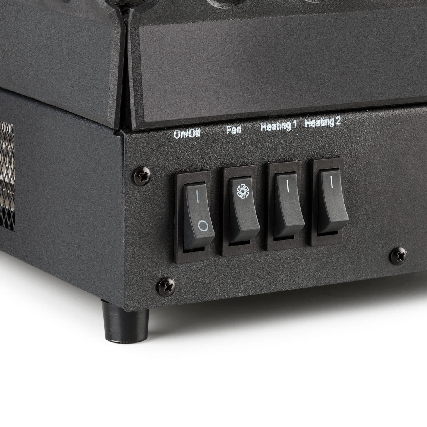 Klarstein Kamini FX, elektrický krb, krbová vložka, 1000/2000 W, 2 W LED, čierny – Obrázok 4