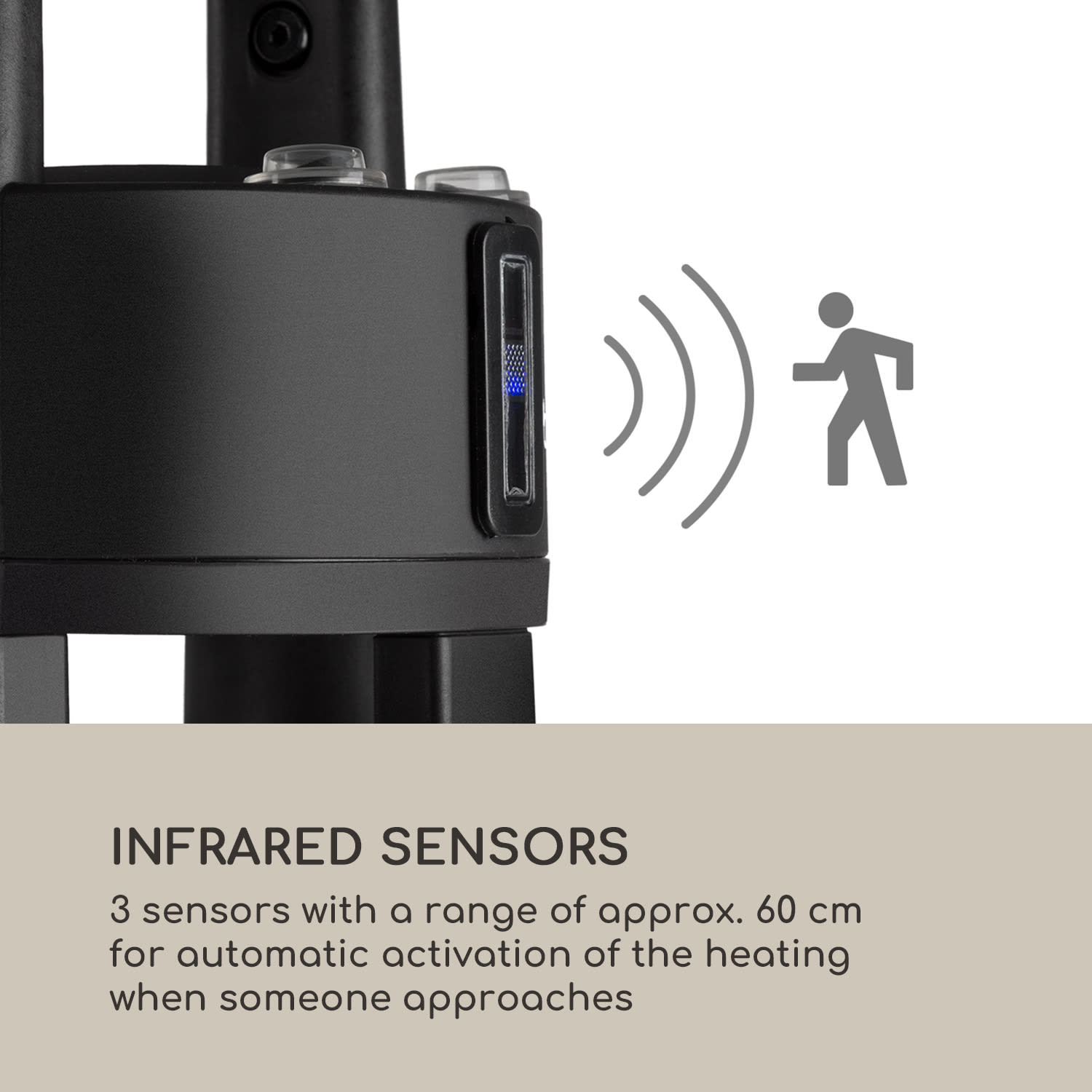 Blumfeldt Primal Heat 65, ohrievač, bistro stôl, 1200 W, uhlíkové IR výhrevné teleso, LED, 65 cm, sklo – Obrázok 5