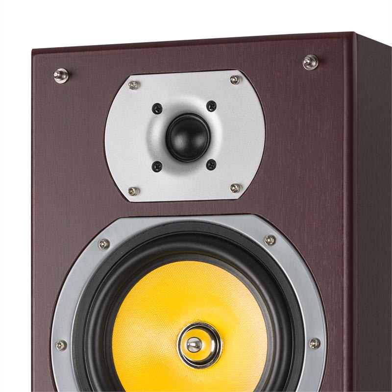 Auna V9B, priestorové (surround) reproduktory, set 5 boxov, 440W RMS, mahagón – Obrázok 5
