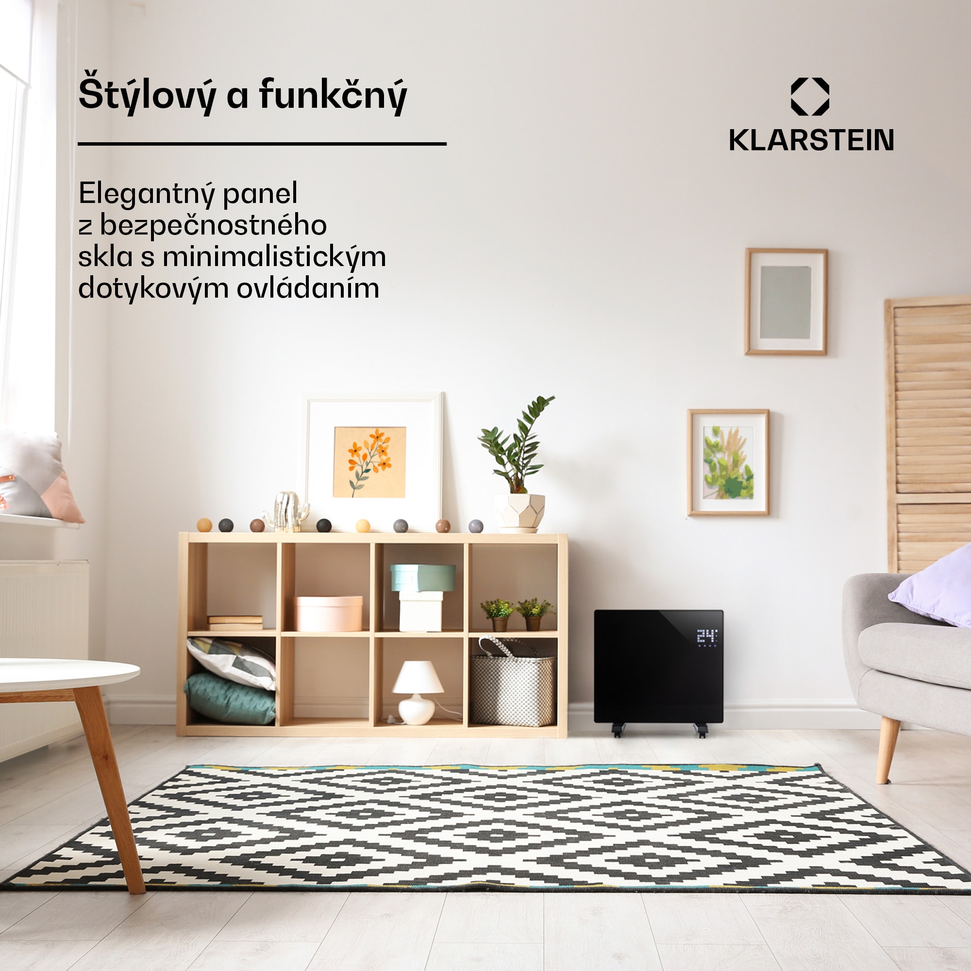 Klarstein Bornholm Single, konvektor, 1000 W, termostat, časovač, čierny – Obrázok 3