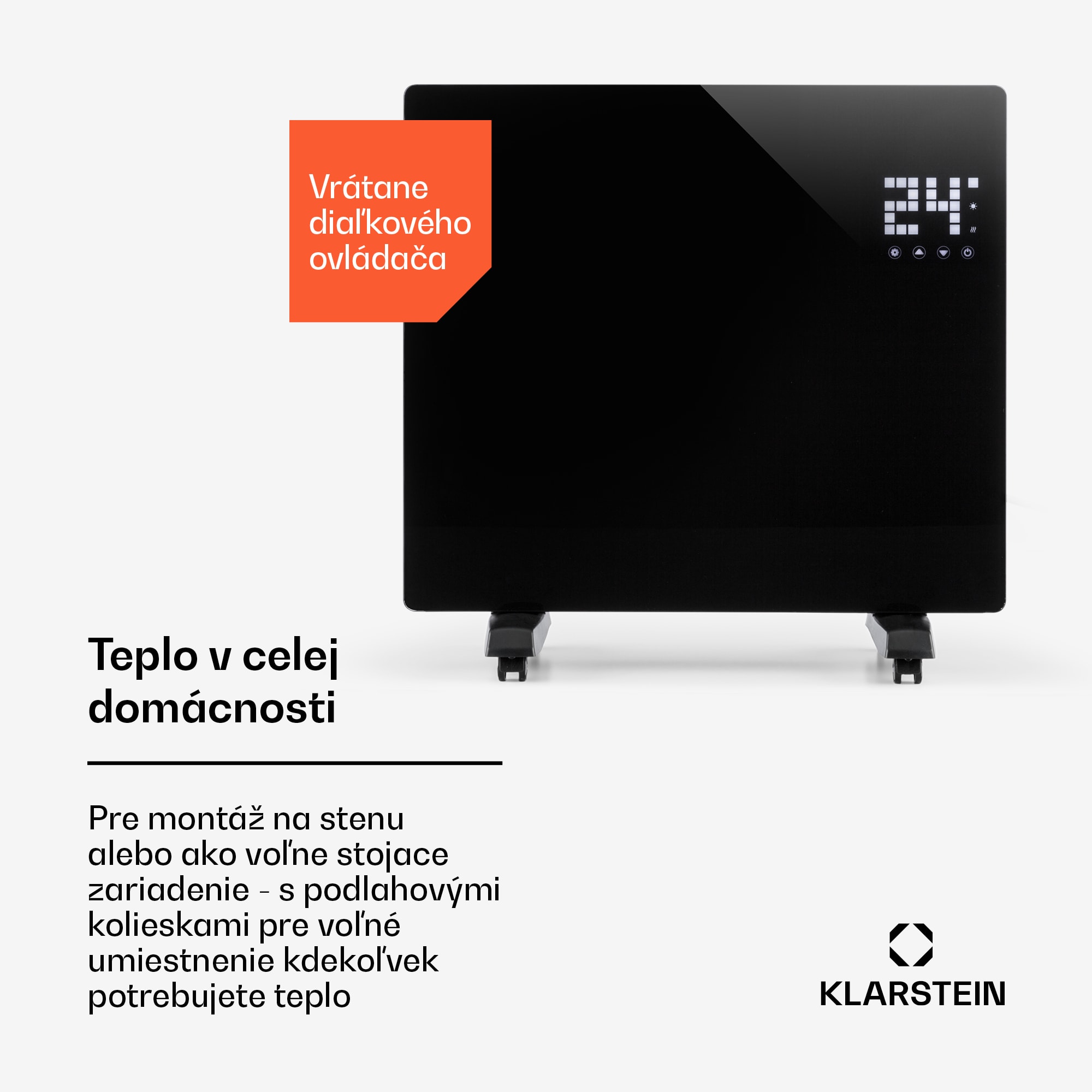 Klarstein Bornholm Single, konvektor, 1000 W, termostat, časovač, čierny – Obrázok 4