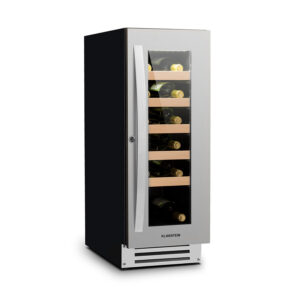 Klarstein Vinovilla chladnička na víno 50 l / 20 fliaš Sklenené dvere Nehrdzavejúca oceľ