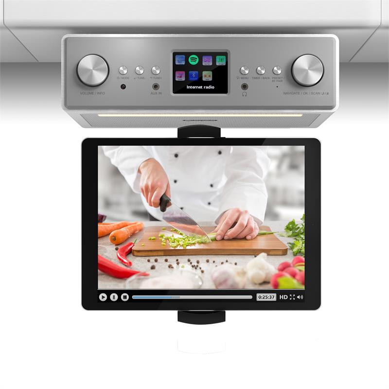 Auna Connect Soundchef, držiak na tablet, 13-22 cm, hliník, 5 kĺbov, čierny – Obrázok 3
