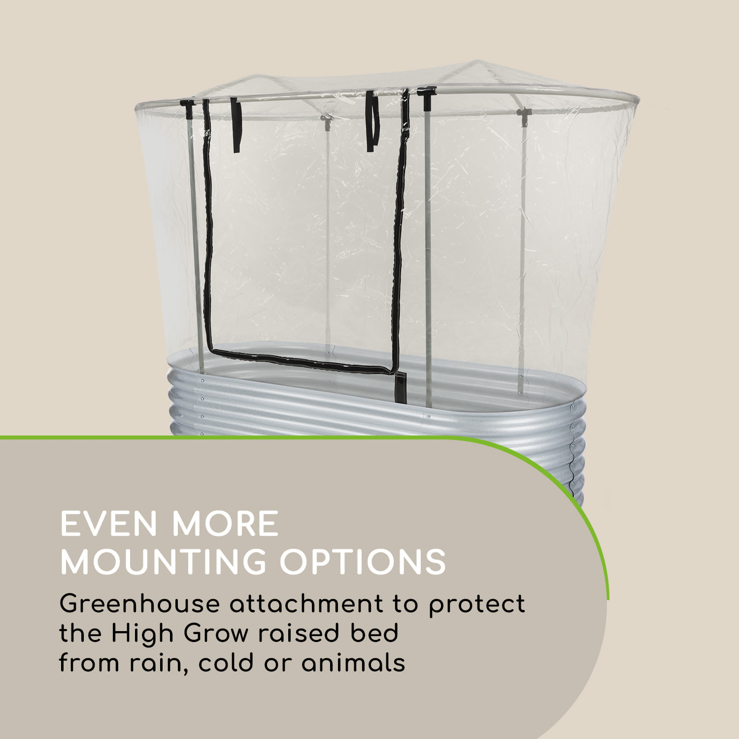 Blumfeldt High Grow Top 160, rozšírenie skleníka, 160 x 80 x 115 cm, oceľové trubky, PVC – Obrázok 2