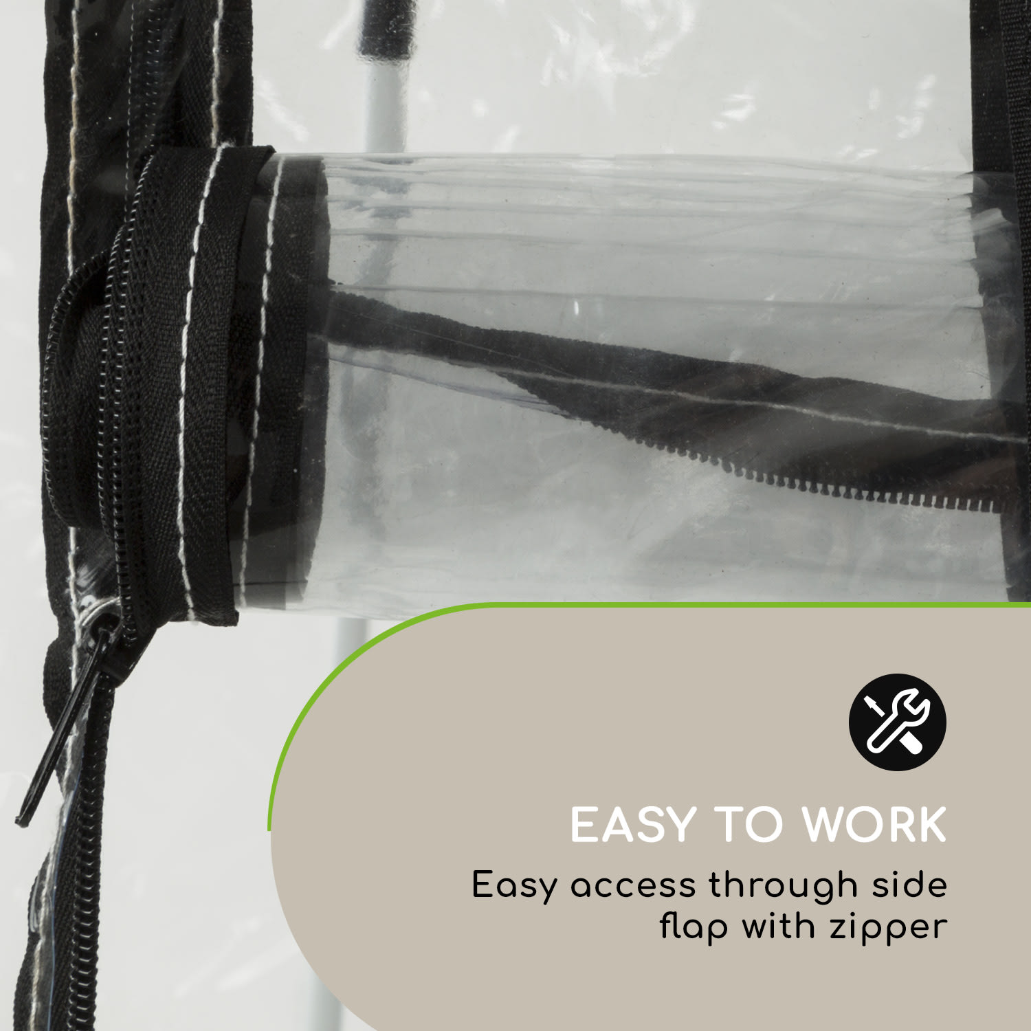 Blumfeldt High Grow Top 200, rozšírenie skleníka, 200 x 115 x 100 cm, oceľové trubky, PVC – Obrázok 3