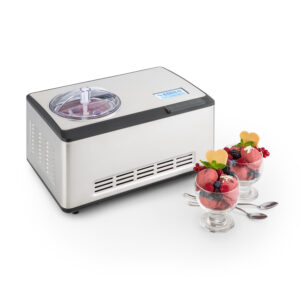 Klarstein Dolce Bacio, zmrzlinovač, kompresor, 2 l, LCD displej, dotykový panel, nehrdzavejúca oceľ