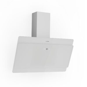 Klarstein Aurica 90, digestor, 90 cm, nástenný, 610 m³/h, LED, dotykové ovládanie, sklo, biely