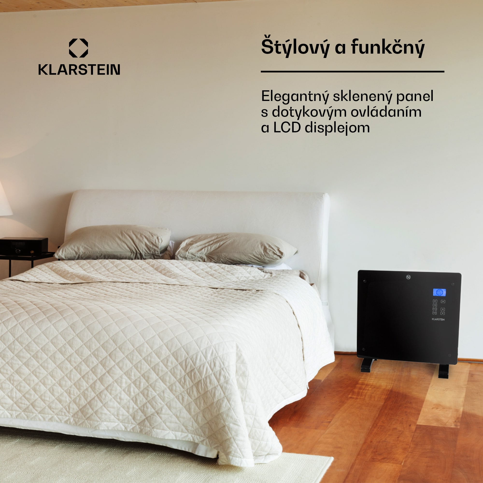Klarstein Norderney, konvektor, 1000 W, termostat, časovač, 20 m², čierny – Obrázok 3