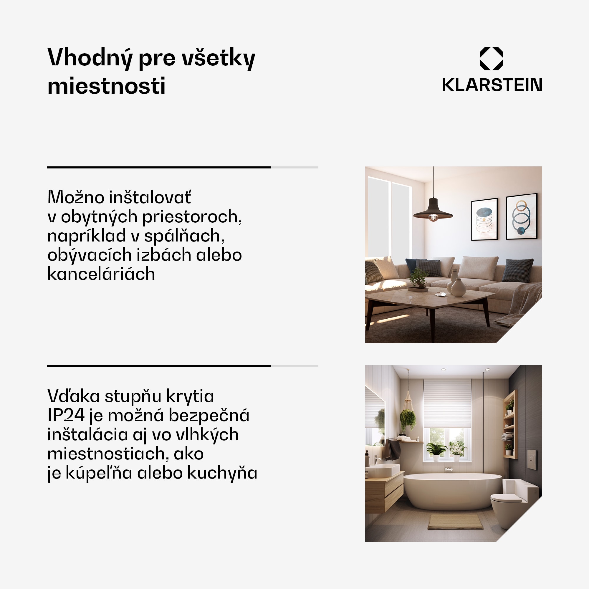 Klarstein Norderney, konvektor, 1000 W, termostat, časovač, 20 m², čierny – Obrázok 5