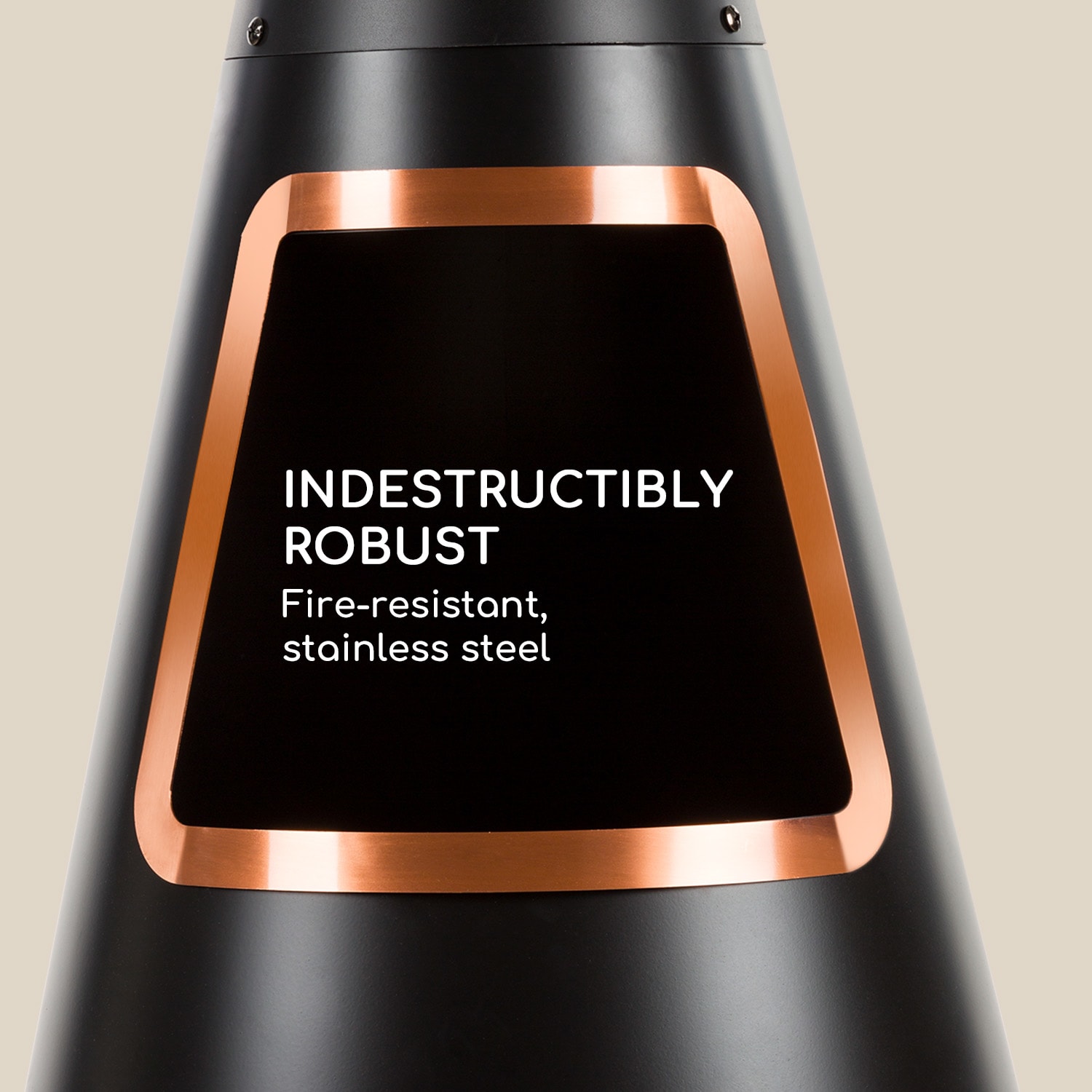 Blumfeldt Volantis Cupric, záhradný krb, nehrdzavejúca oceľ, čierny – Obrázok 4