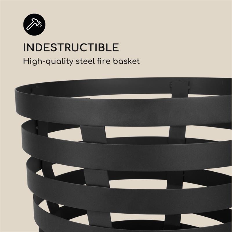 Blumfeldt Verus, ohnisko, kôš na oheň, oceľ, stabilné postavenie, pevné, čierne – Obrázok 4
