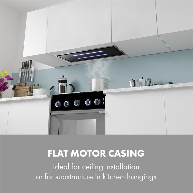 Klarstein High Line, digestor, 77 cm, stropný, 410 m³/h, ďiaľkové ovládanie, čierny – Obrázok 5