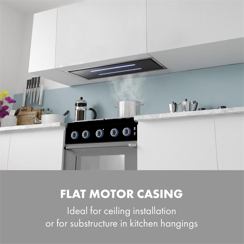 Klarstein High Line, digestor, 90 cm, stropný, 410 m³/h, ďiaľkové ovládanie, čierny – Obrázok 5