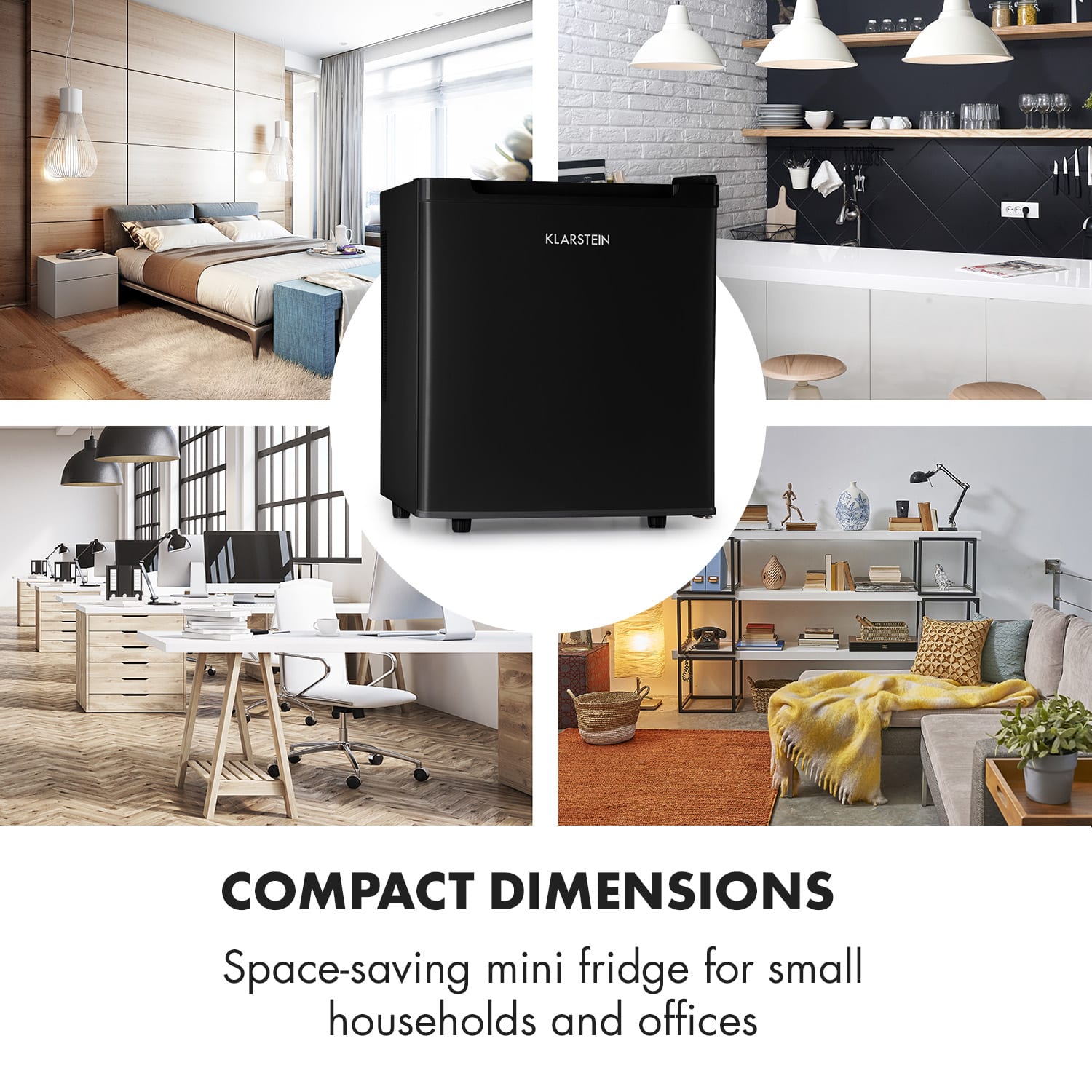 Klarstein Silent Cool, chladnička, 30 l, Arctic-Fox Cooling, energet. trieda G, čierna – Obrázok 2