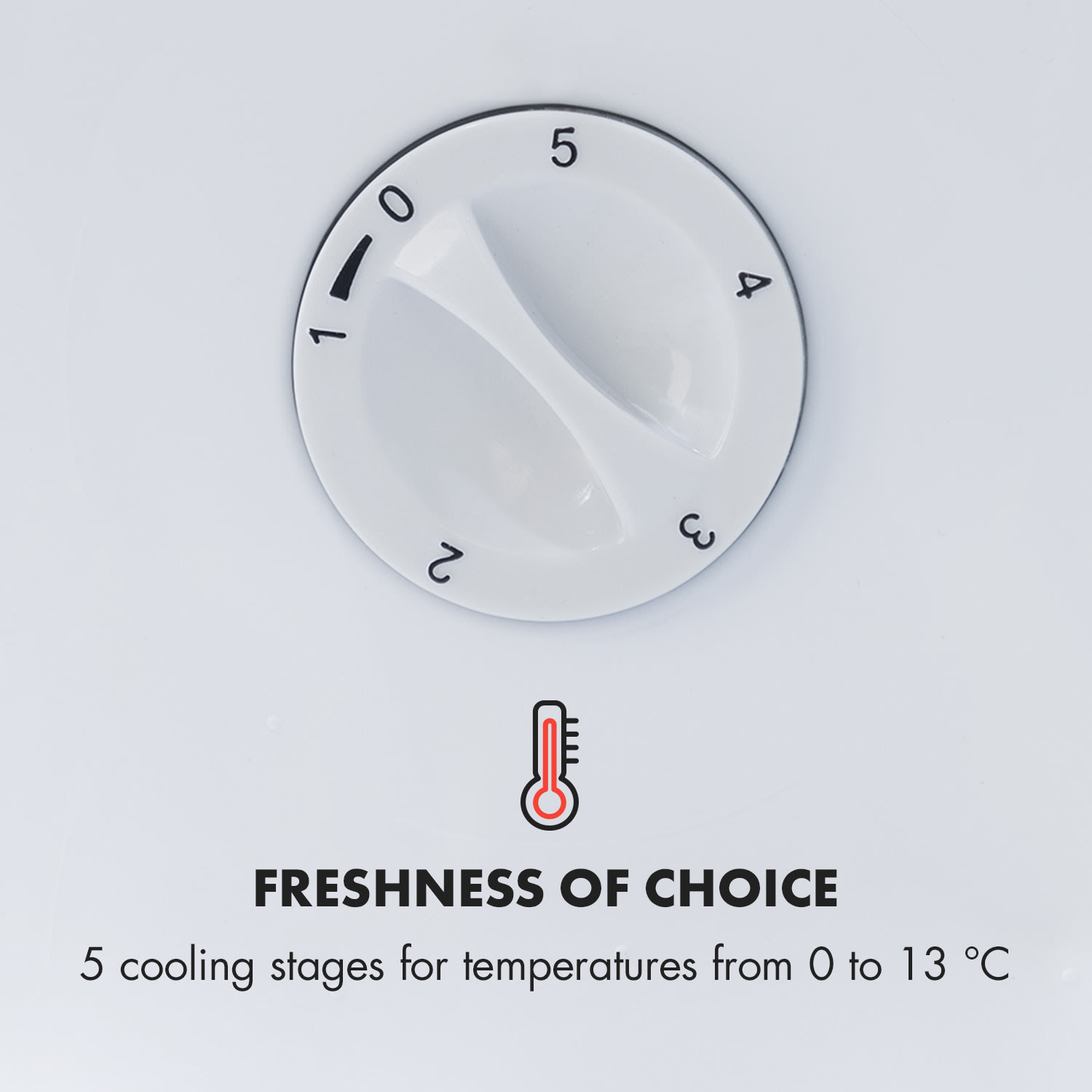 Klarstein Beersafe L Crystal White, chladnička, energet. trieda E, LED, 2 kovové police, sklenené dvere, biela – Obrázok 5