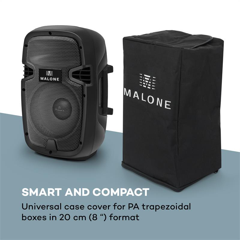 Malone PA Cover Bag 8, ochranný obal na PA reproduktory 20 cm (8"), nylon, čierny – Obrázok 2