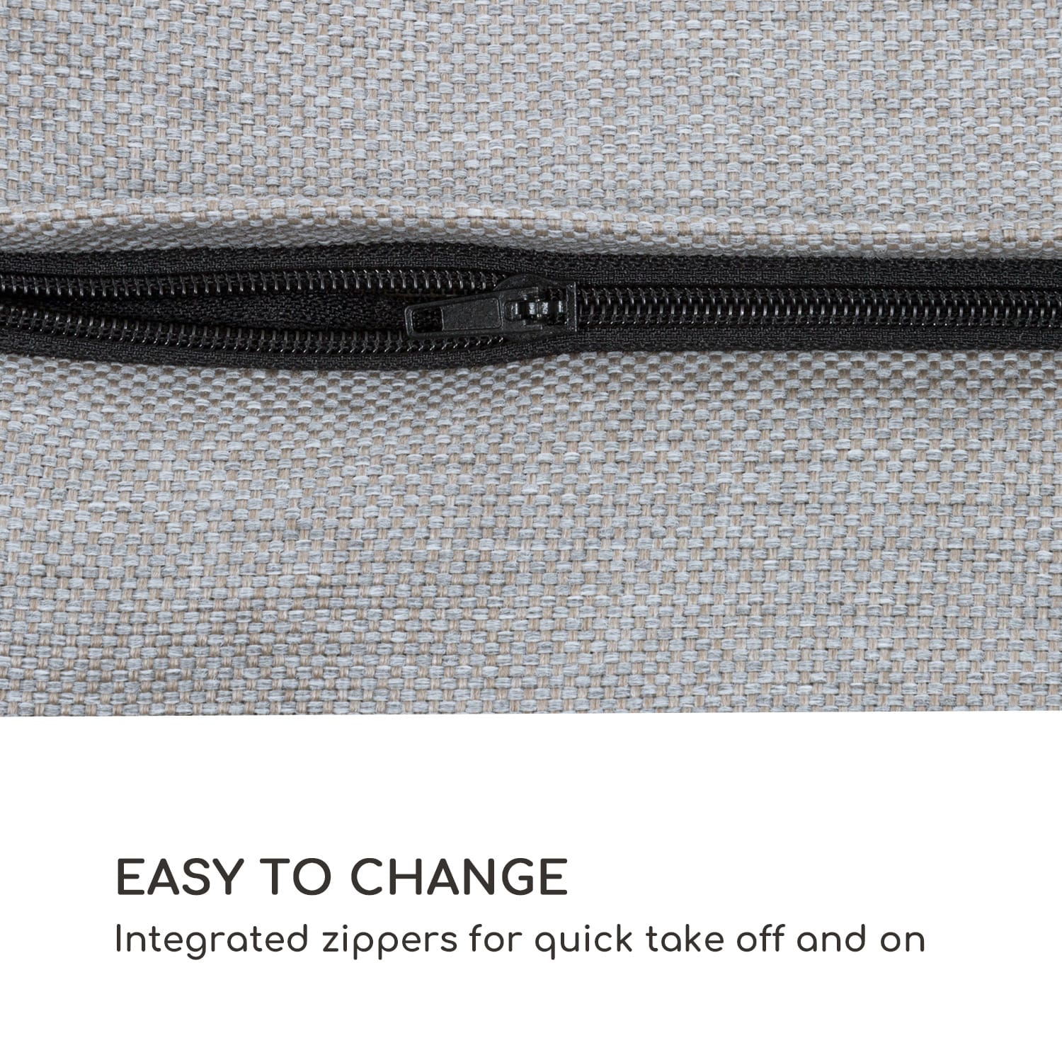 Blumfeldt Titania Pillows, vankúš, polyester, nepremokavý, melírovaný svetlosivý – Obrázok 5