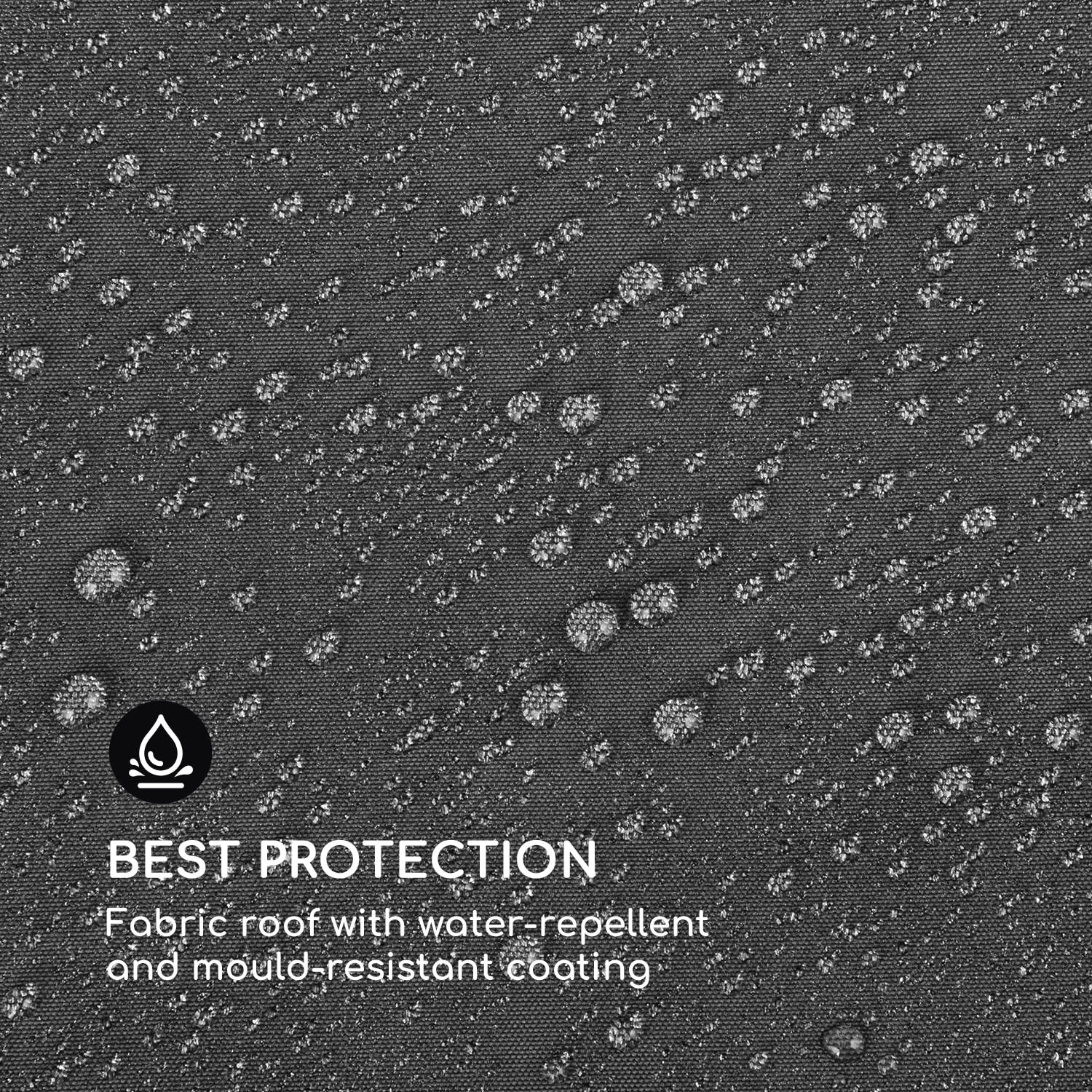 Blumfeldt Grandezza Cortina, záhradný altánok, 3 x 4 m, 4 bočné diely, tmavosivý – Obrázok 5