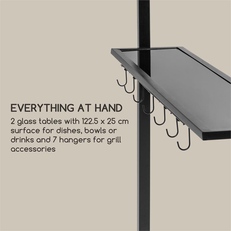 Blumfeldt Steakhouse al Sur, altánok, 244 x 260 x 152 cm, 160 g, nehorľavý, oceľ, sivý – Obrázok 3