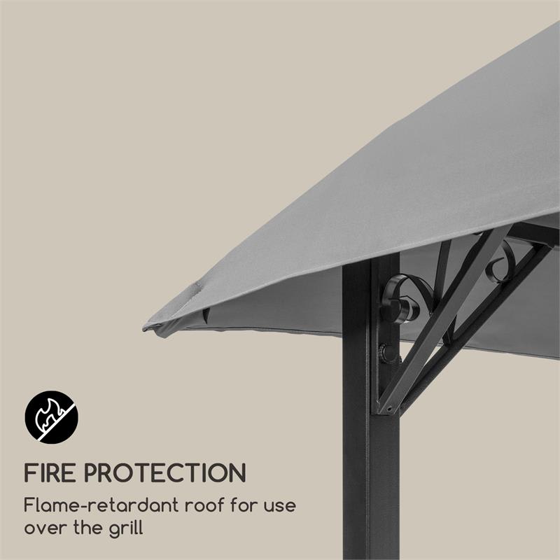 Blumfeldt Steakhouse al Sur, altánok, 244 x 260 x 152 cm, 160 g, nehorľavý, oceľ, sivý – Obrázok 4