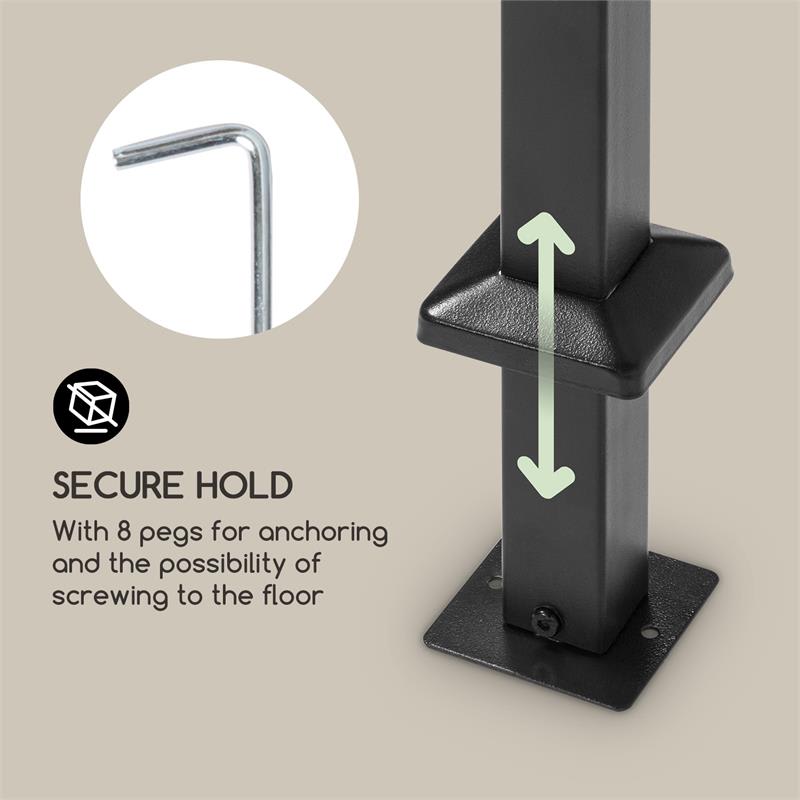 Blumfeldt Steakhouse al Sur, altánok, 244 x 260 x 152 cm, 160 g, nehorľavý, oceľ, sivý – Obrázok 5