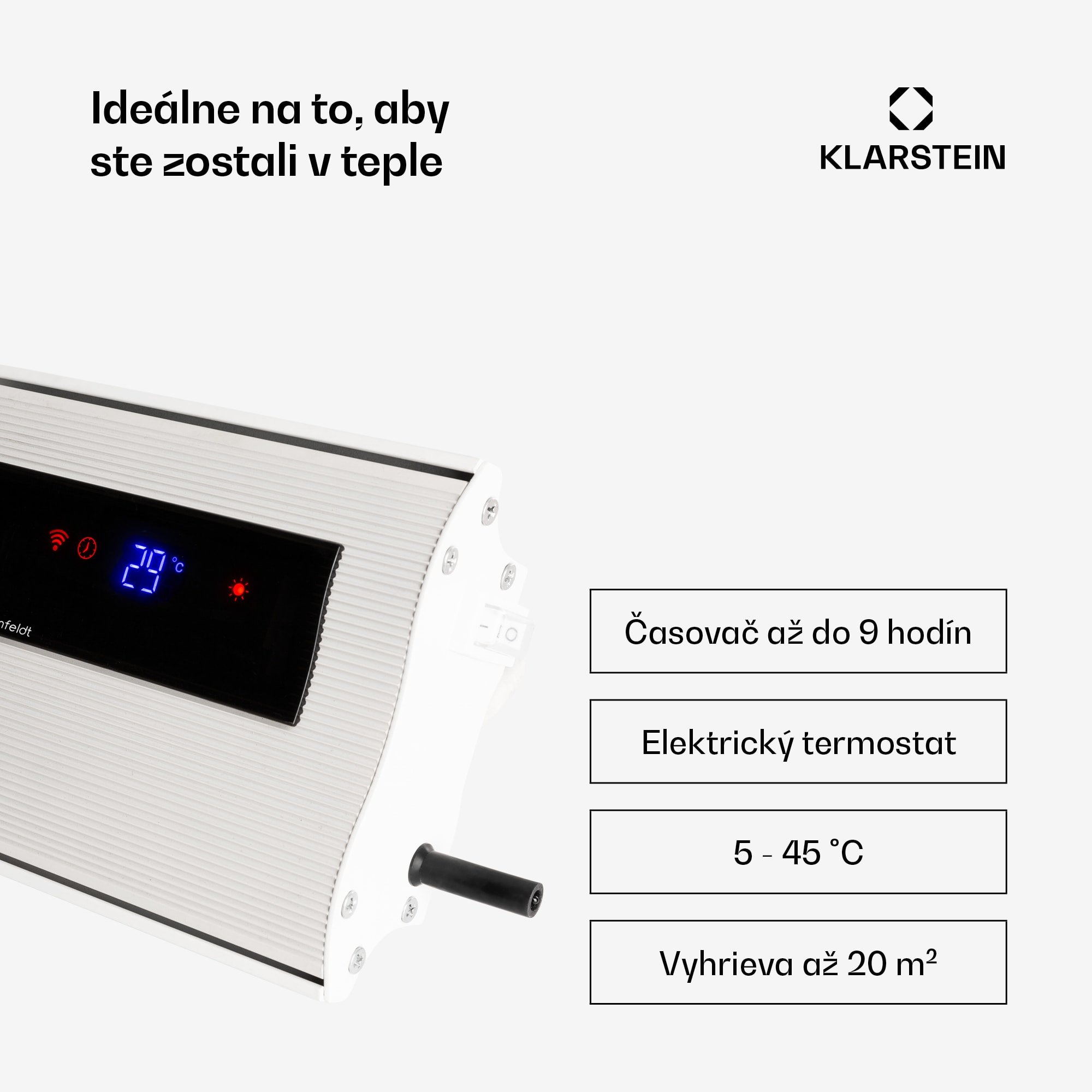 Blumfeldt Cosmic Beam Plus, infračervený terasový ohrievač, 2400 W, IP44, diaľkový ovládač, biely – Obrázok 3