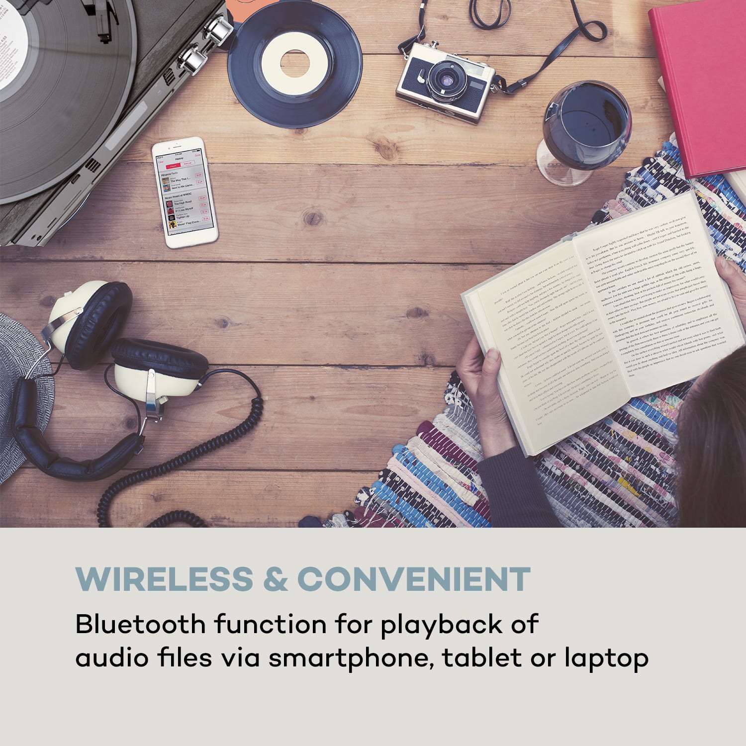 Auna Oakland DAB, retro stereo systém, DAB+/FM, BT funkcia, vinyl, CD, kazetový prehárvač – Obrázok 5