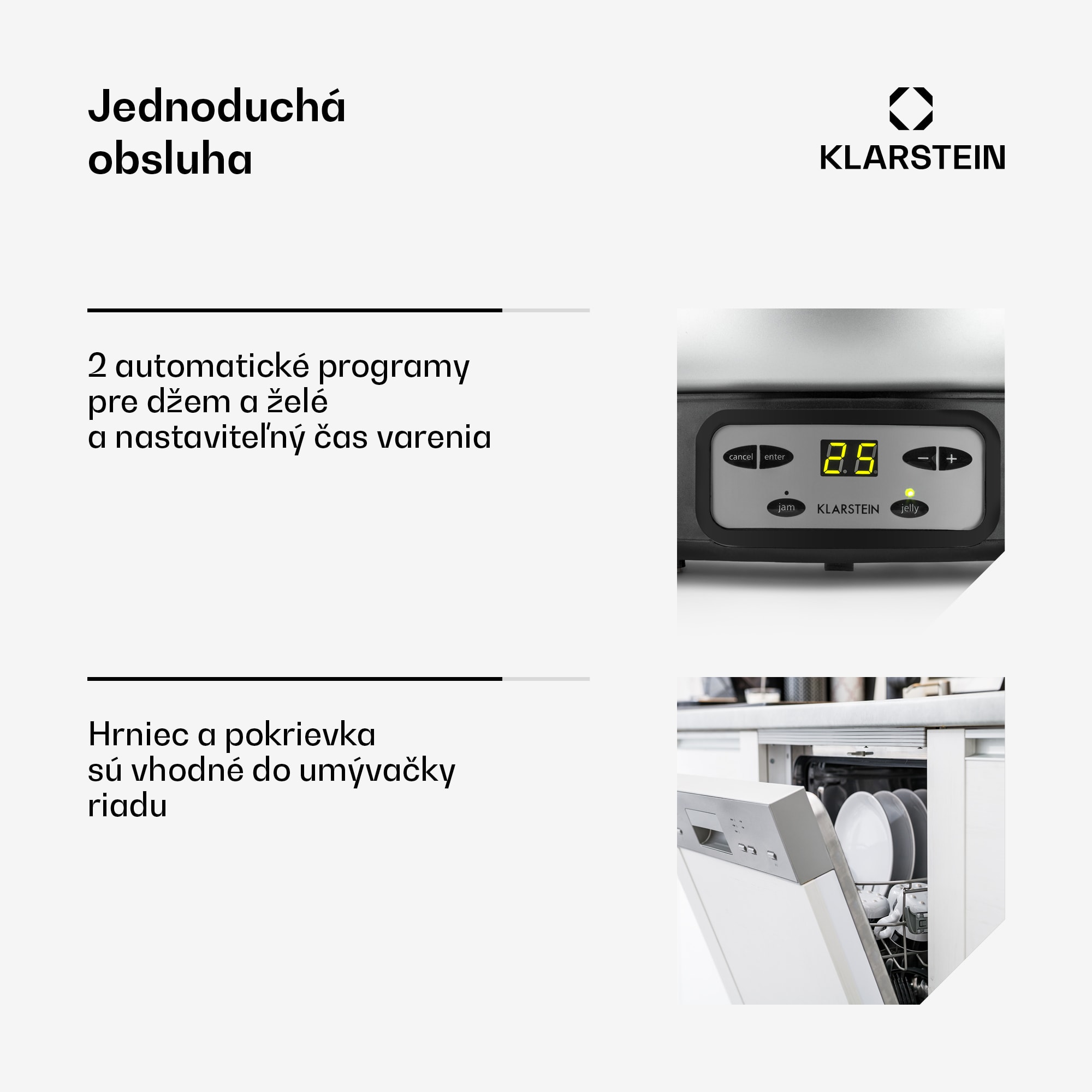 Klarstein Jam Session, hrniec na prípravu marmelády a želé, 1000 W, 2 hrniecické programy – Obrázok 5