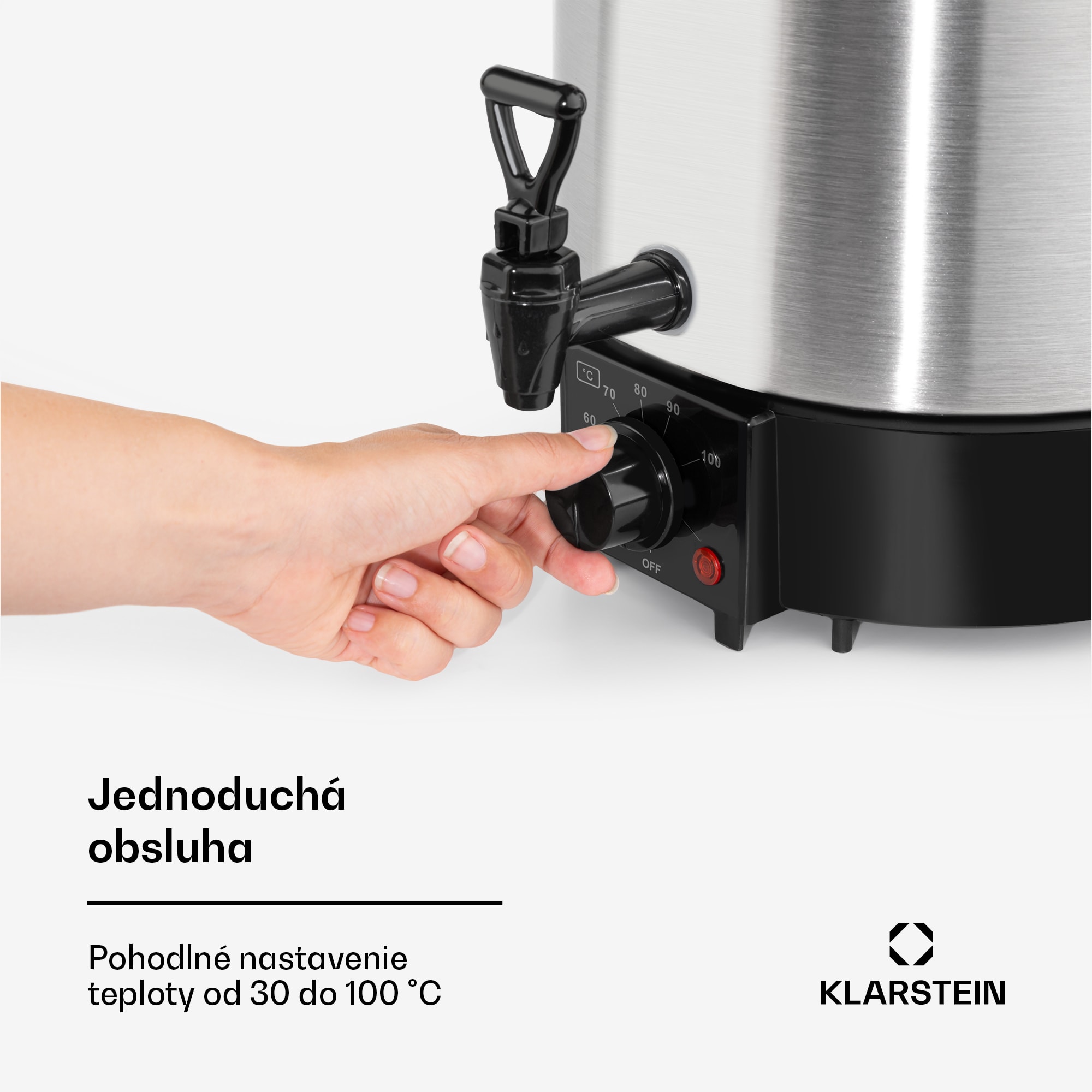 Klarstein Biggie Eco, zavárací hrniec a dávkovač nápojov, 9 l, 1000 W, 30 – 100 °C, výčapný kohútik – Obrázok 4