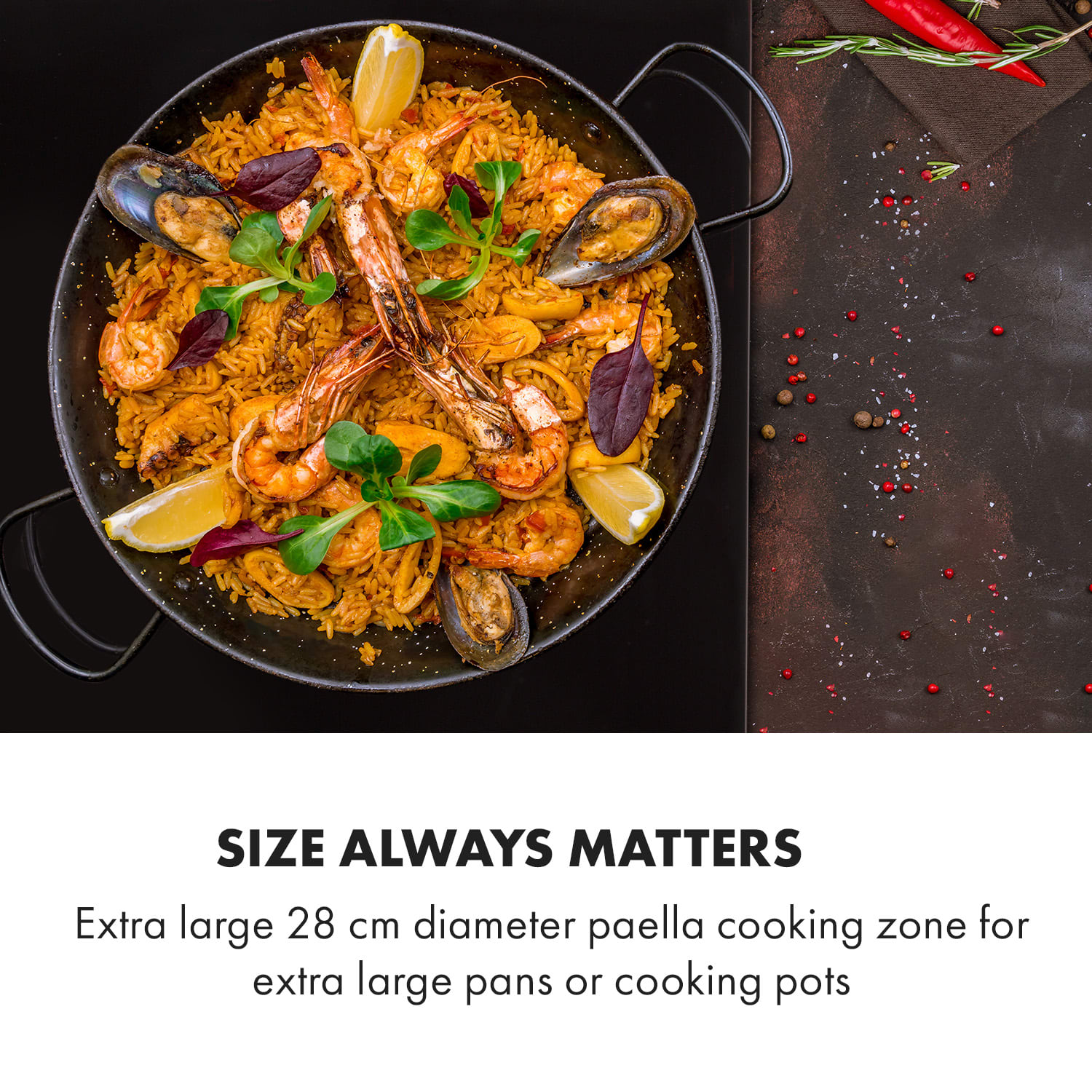 Klarstein Delicatessa 3 Flex, indukčná varná doska, 6600 W, 3 zóny, sklokeramika, čierna – Obrázok 3