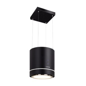 Klarstein Tron Ambience, digestor, 38 cm, ostrovčekový, 540 m³/h, LED, čierny