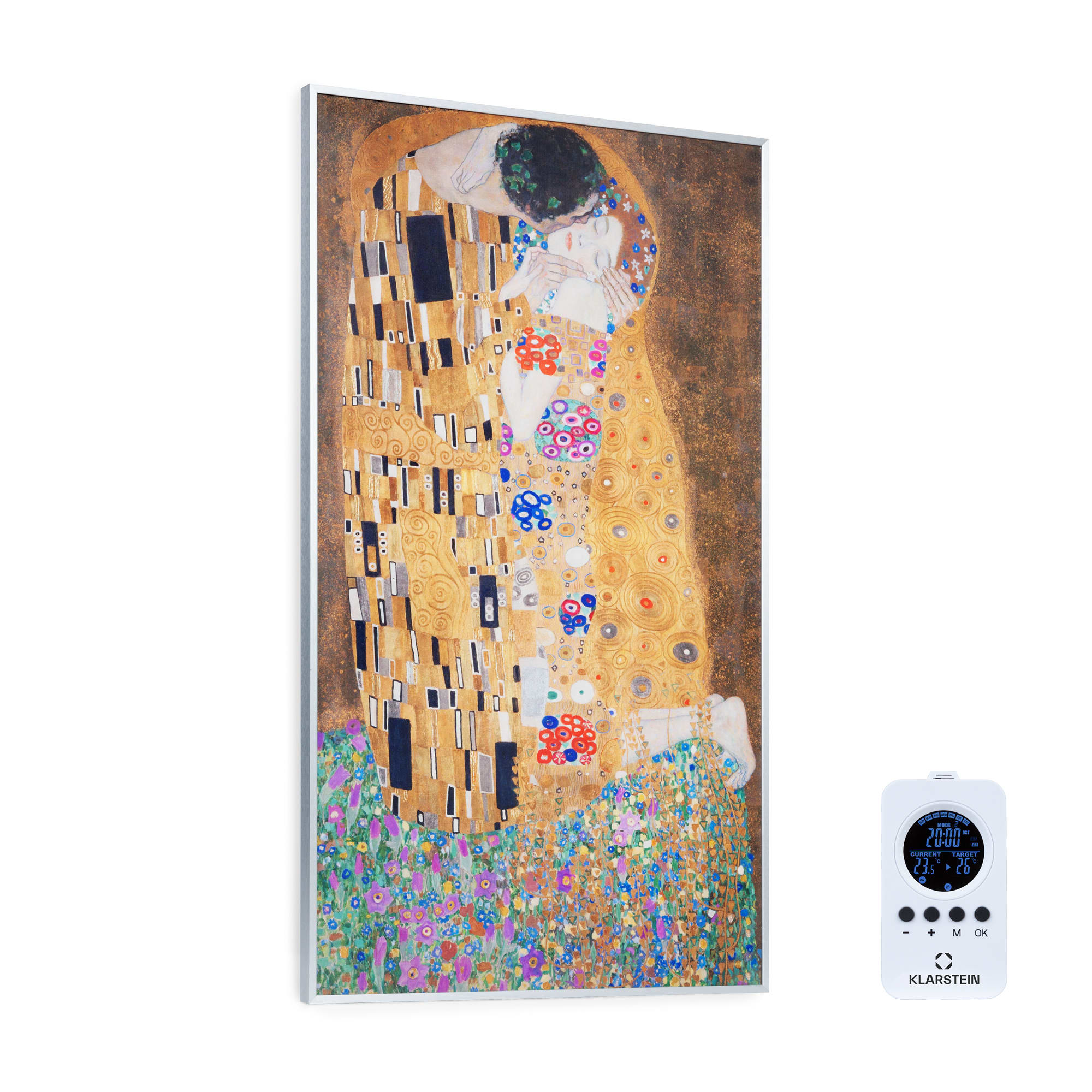 Klarstein Wonderwall Air Art Kuss, infračervený ohrievač, 101 x 60 cm, 600 W, nástenná inštalácia, diaľkové ovládanie