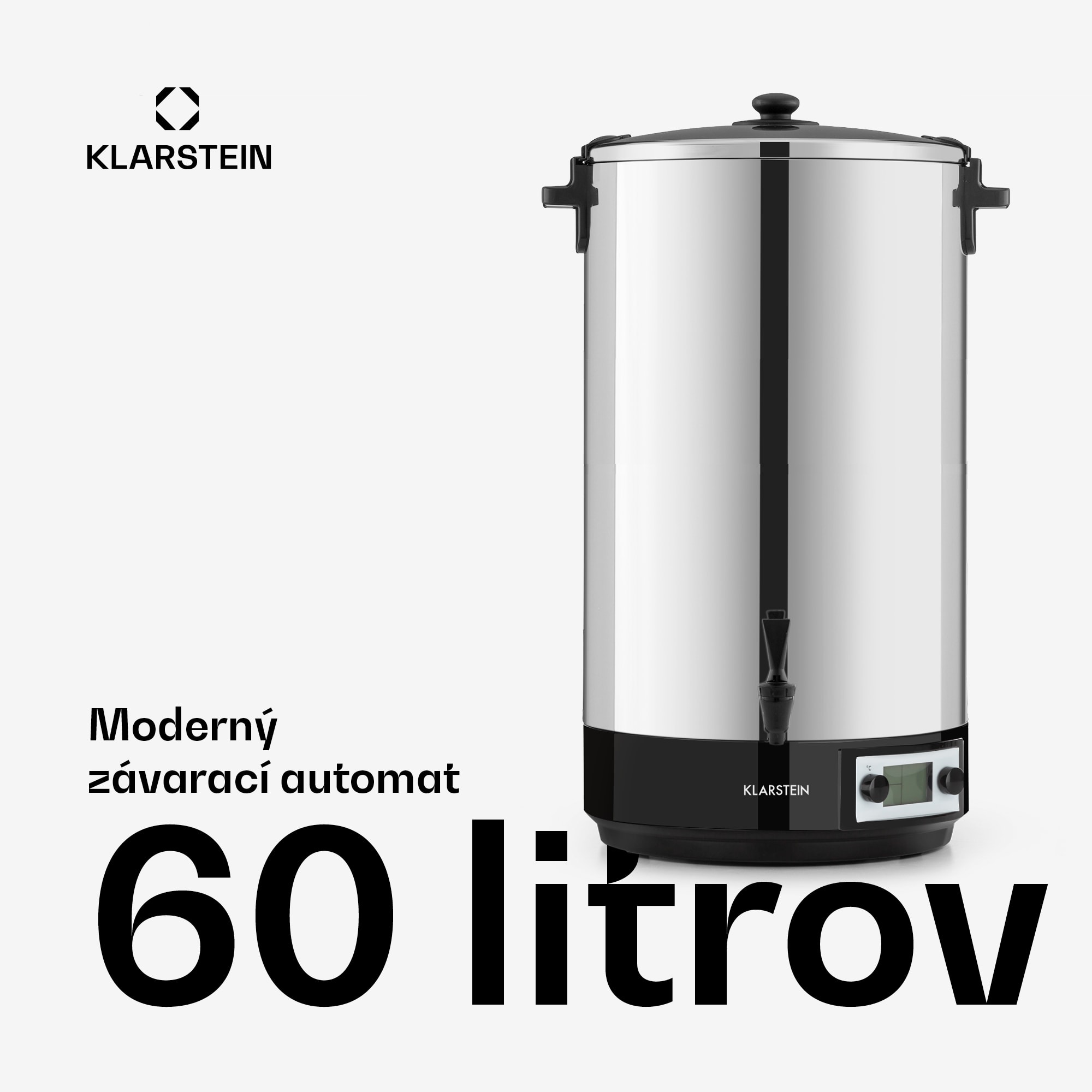 Klarstein KonfiStar 60, zavárací hrniec, dávkovač nápojov, 60 l, 2500 W, 100 °C, 180 min, digitálny – Obrázok 2