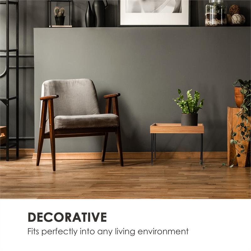 Besoa Big Lyon, konferenčný stolík, melamin/MDF s dubovou dyhou, oceľový rám, čierny – Obrázok 5