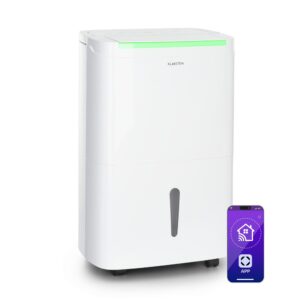 Klarstein DryFy Connect 50 Smart, Odvlhčovač vzduchu, WiFi, Kompresný, 50l / d, 45-55m², Biela