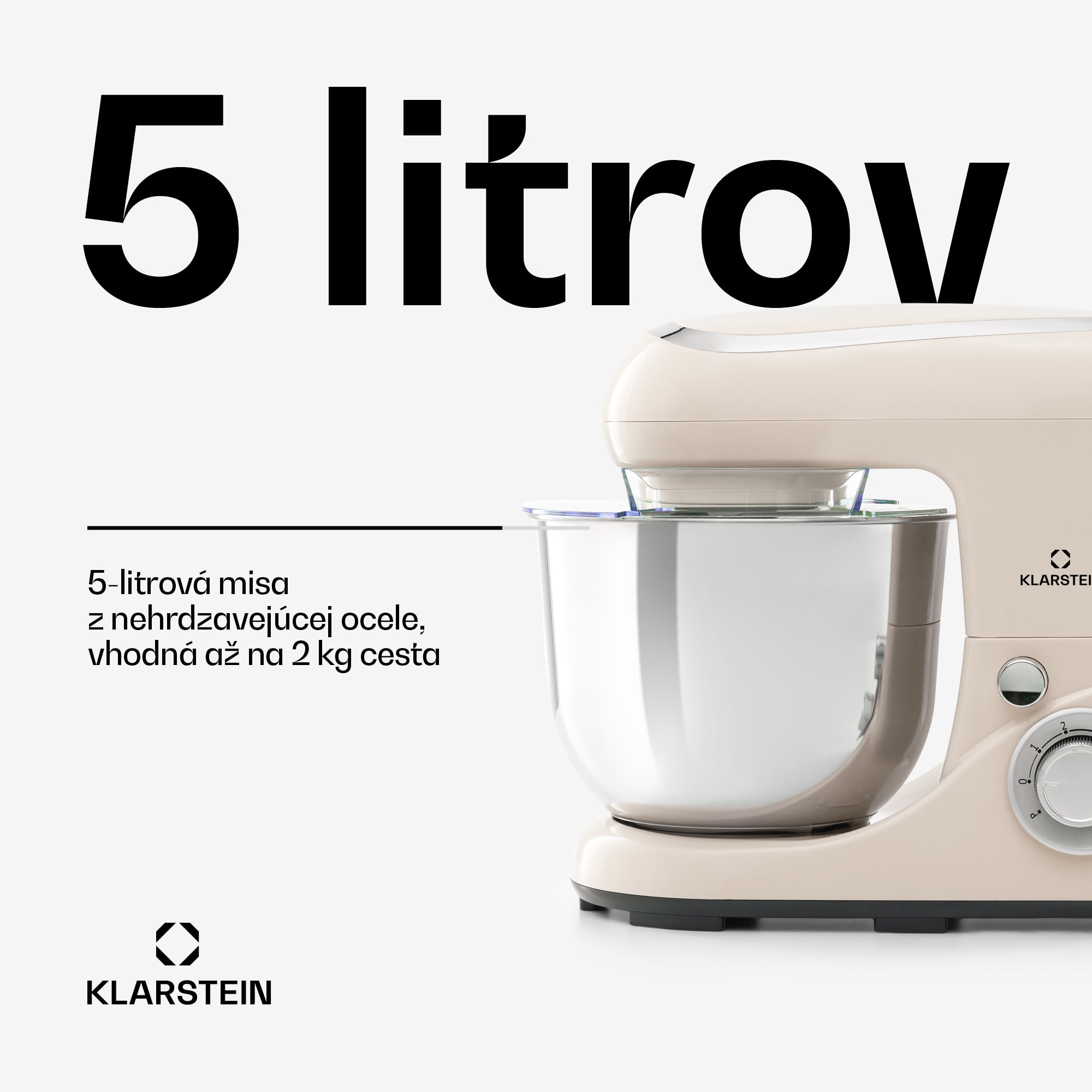 Klarstein Bella Pico 2G, kuchynský robot, 1300 W, 1,7 PS, 6 stupňov, 5 l – Obrázok 4