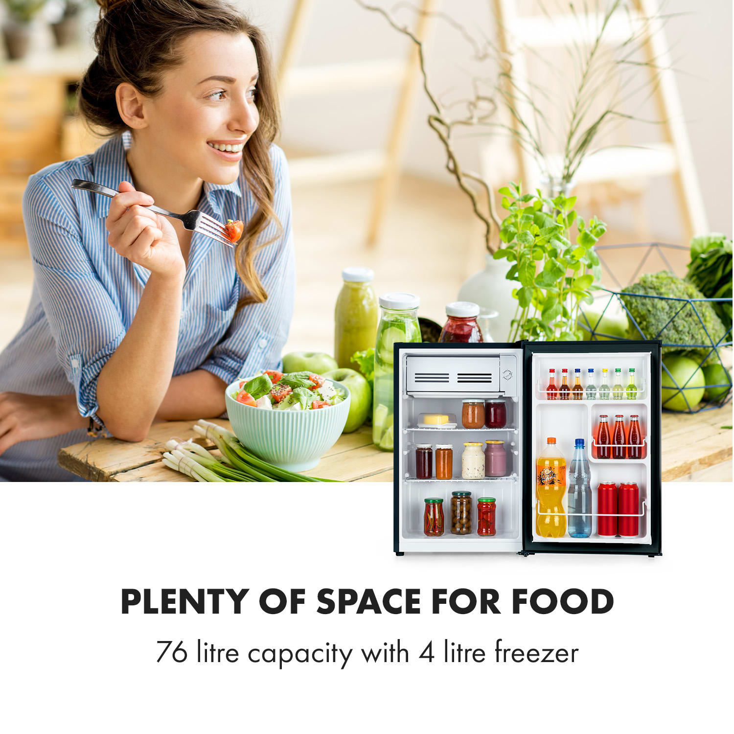 Klarstein Delaware, mraziaci priečinok 4 l, energet. trieda E, kompresné chladenie – Obrázok 4